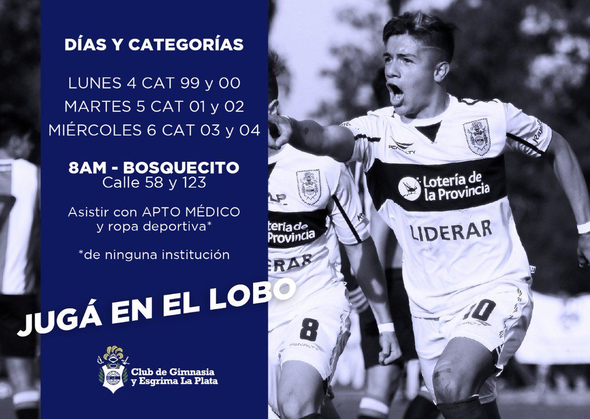 Pruebas de jugadores Nov. y Dic. - Inferiores Fútbol Argentino